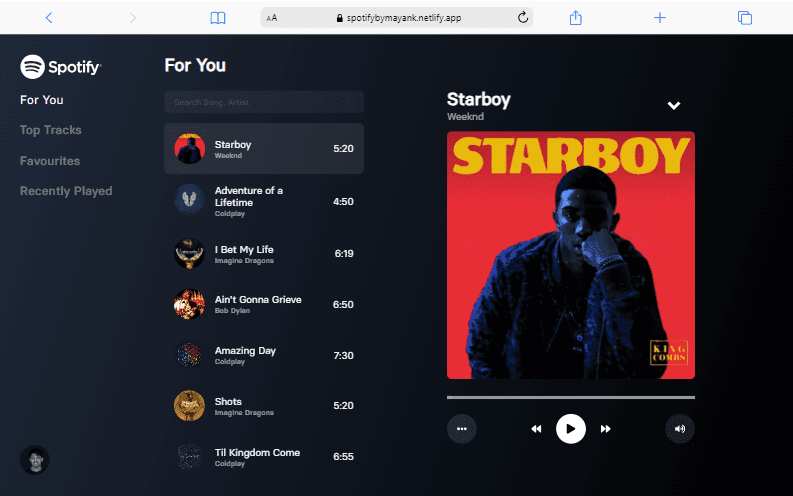 Spotify Clone